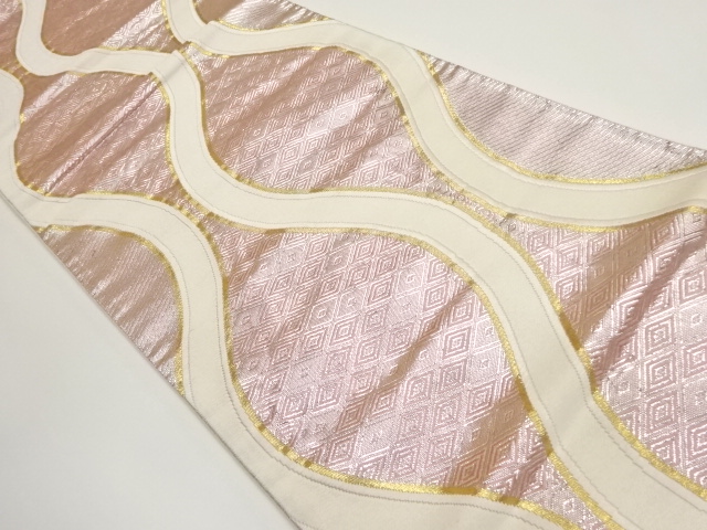 佐賀錦立涌模様織出し袋帯